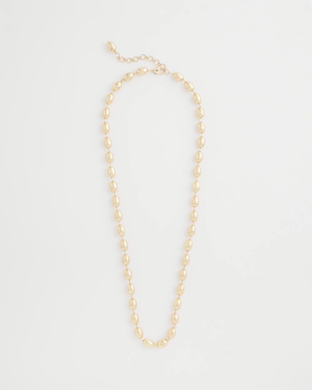 Chico's Value - Gold Bead Long Single Strand Necklace Gold