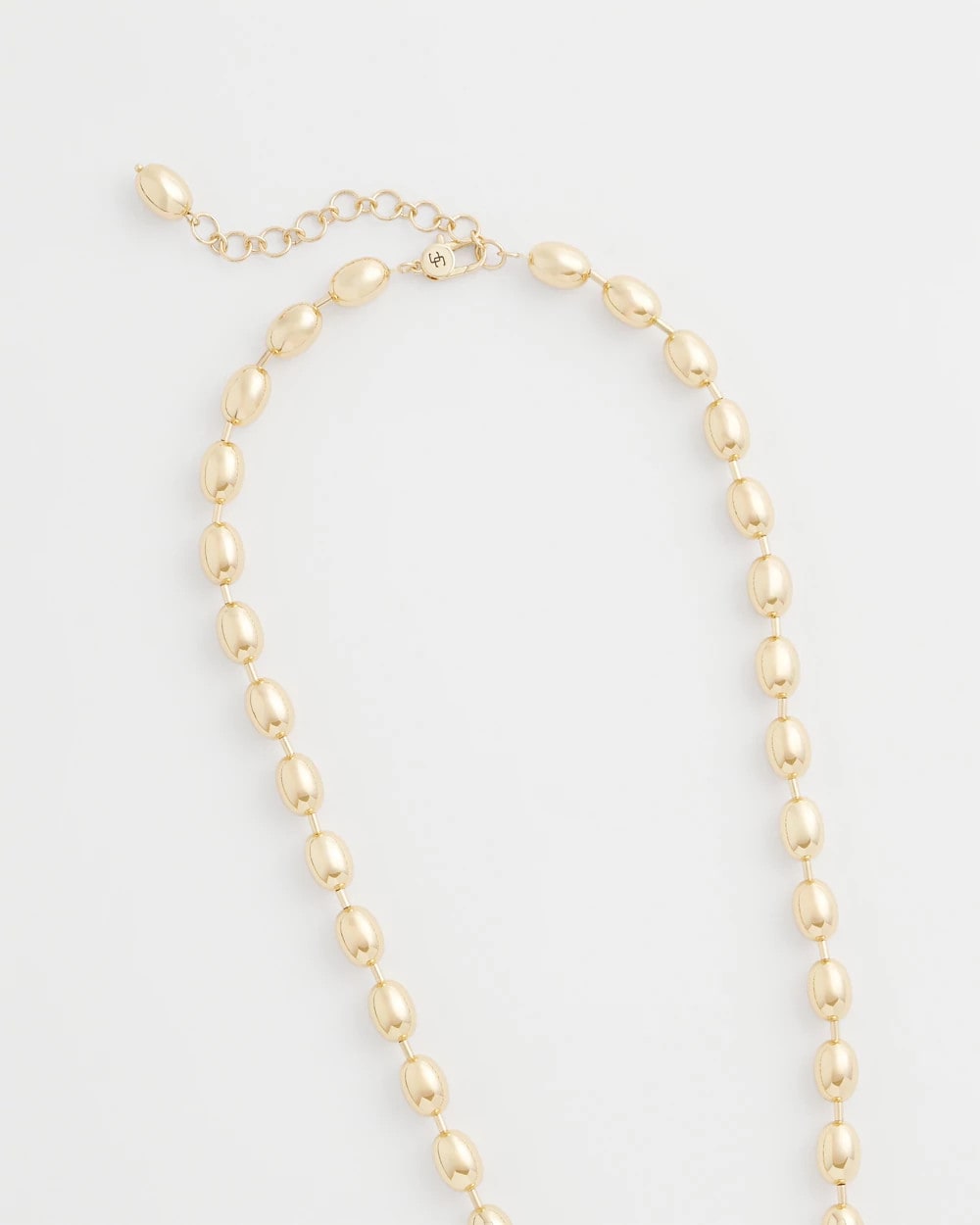 Chico's Value - Gold Bead Long Single Strand Necklace Gold