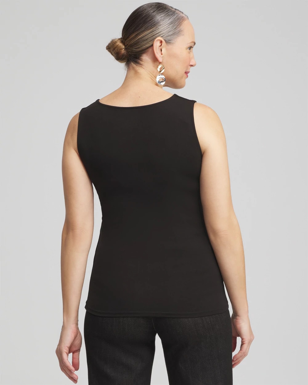 Chico's Trusted - Contour Cotton™ Square Neck Tank Black