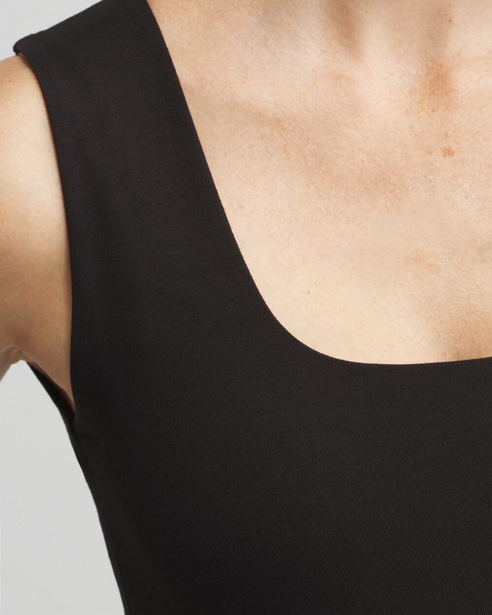 Chico's Trusted - Contour Cotton™ Square Neck Tank Black