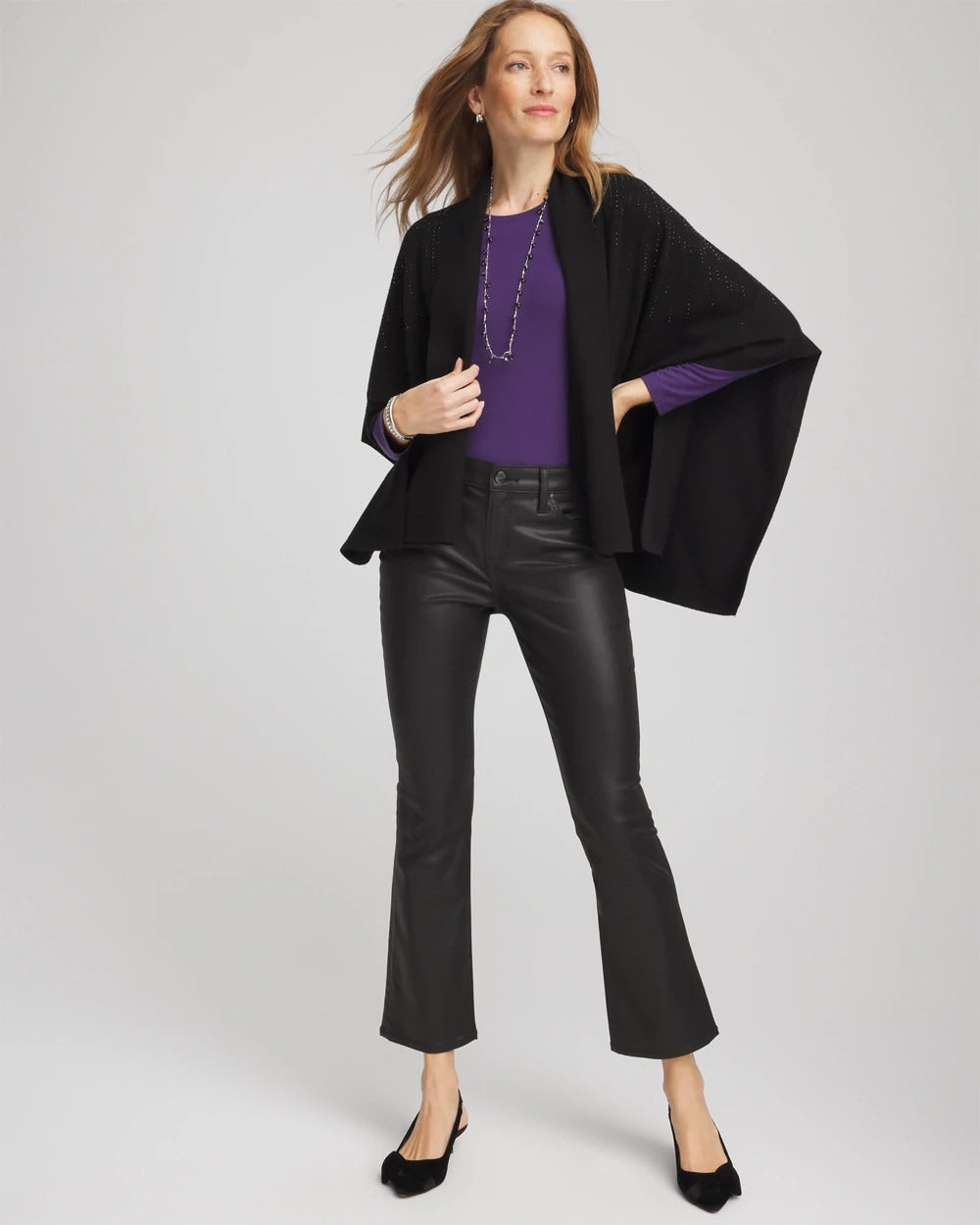 Chico's Latest - Touch of Cool™ Layering Tee Purple Elixir