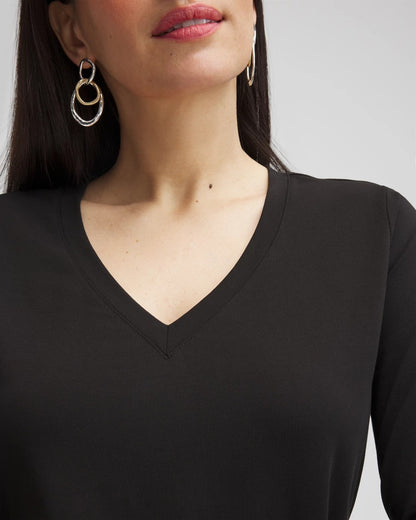 Chico's Popular - 3/4 Sleeve Perfect Tee Black
