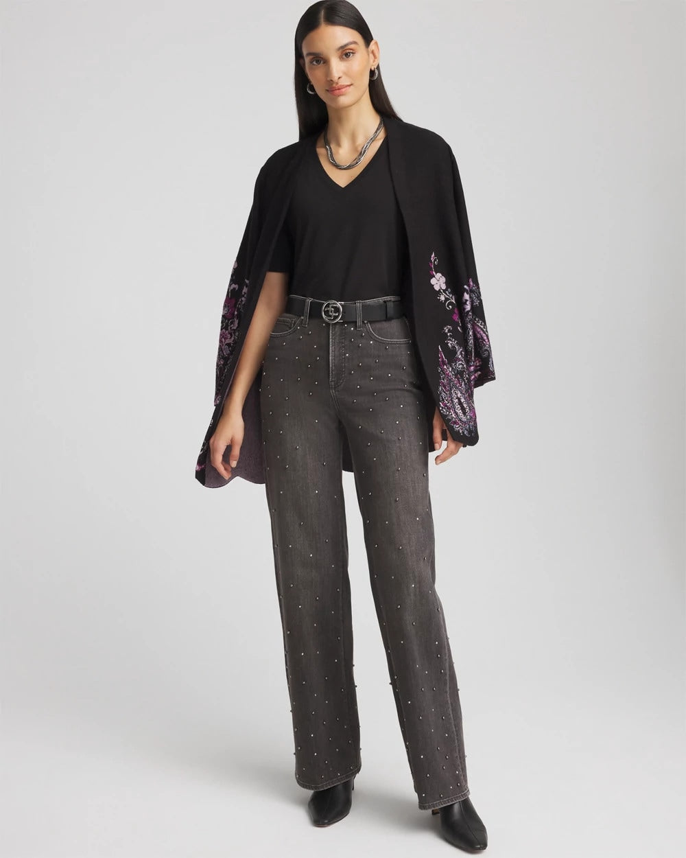 Chico's Essential - Perfect Elbow Sleeve Tee Black
