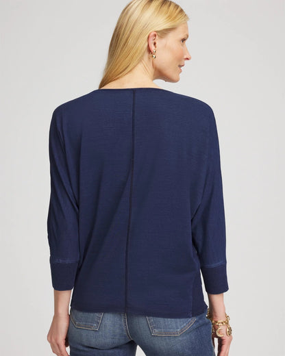 Chico's Popular - Dolman Denim Tee Riviera Authentic