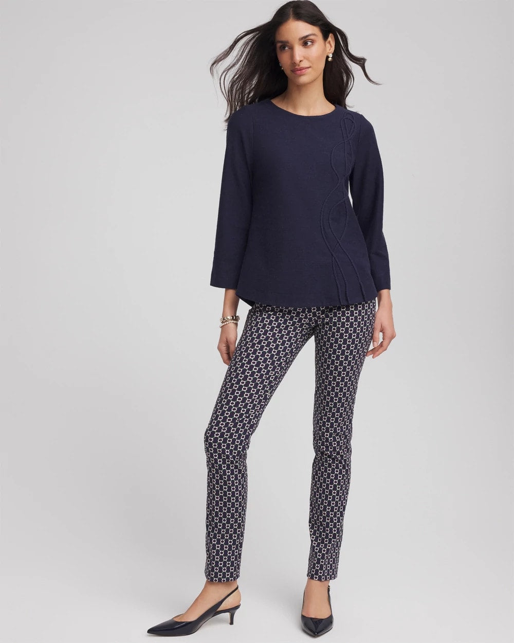 Chico's Trending - Denim Soutache Top Denim