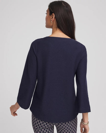 Chico's Trending - Denim Soutache Top Denim