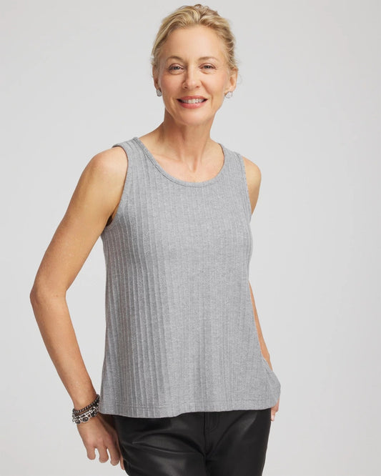 Chico's Smart Buy - Cozy Tank Fog Heather Gray