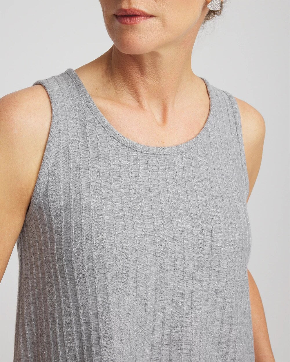 Chico's Smart Buy - Cozy Tank Fog Heather Gray