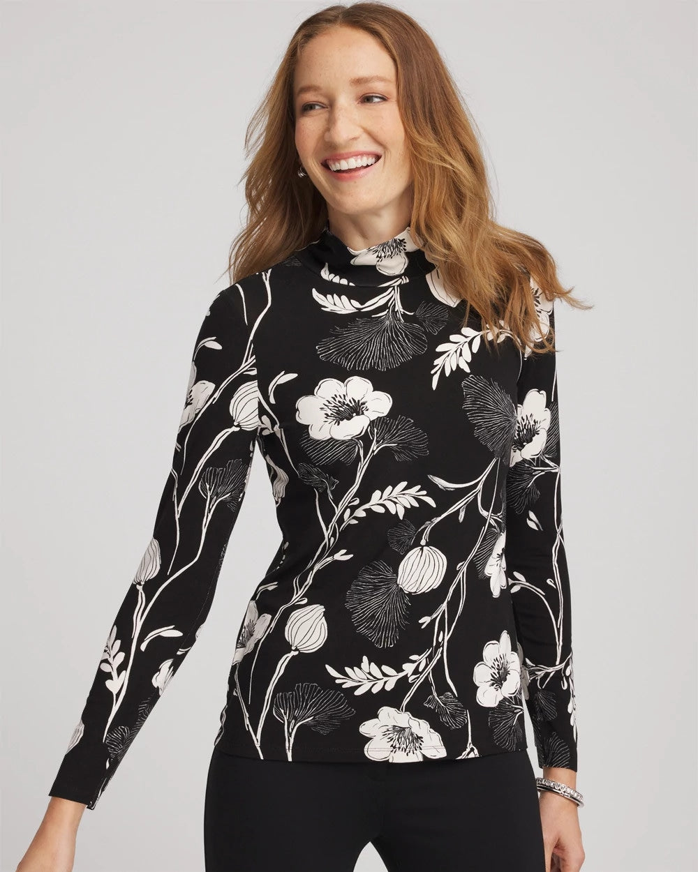 Chico's Sale - Touch of Cool™ Mockneck Layering Tee Black