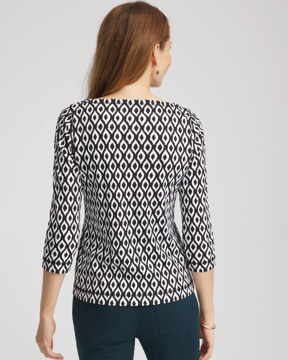 Chico's Best Price - Pima 3/4 Sleeve Tee Black