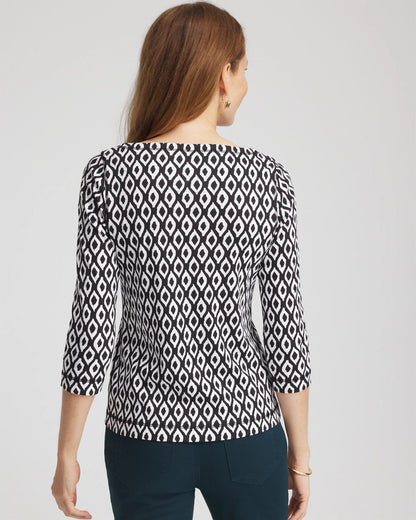 Chico's Best Price - Pima 3/4 Sleeve Tee Black