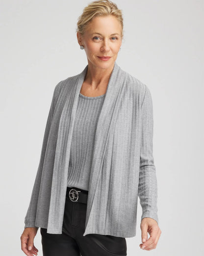 Chico's Discount - Cozy Cardigan Fog Heather Gray
