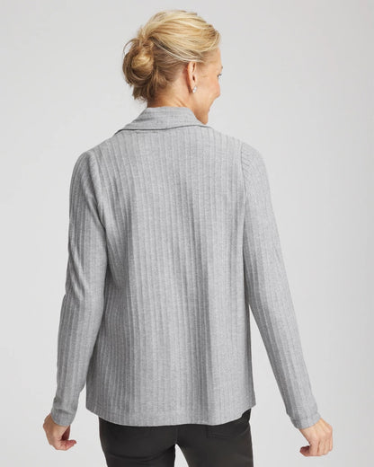 Chico's Discount - Cozy Cardigan Fog Heather Gray