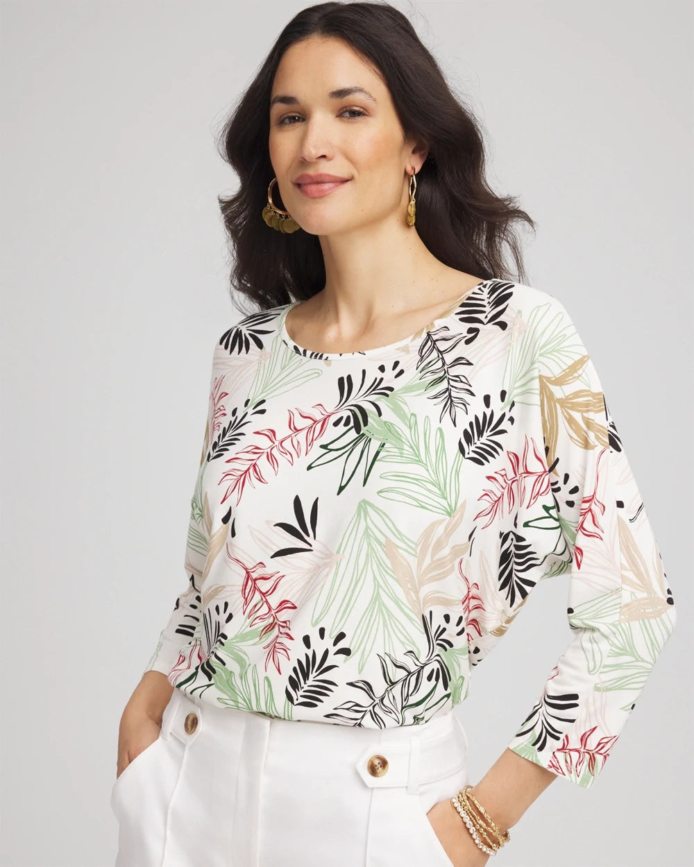 Chico's Quality - Touch of Cool™ Tapered Top Ecru