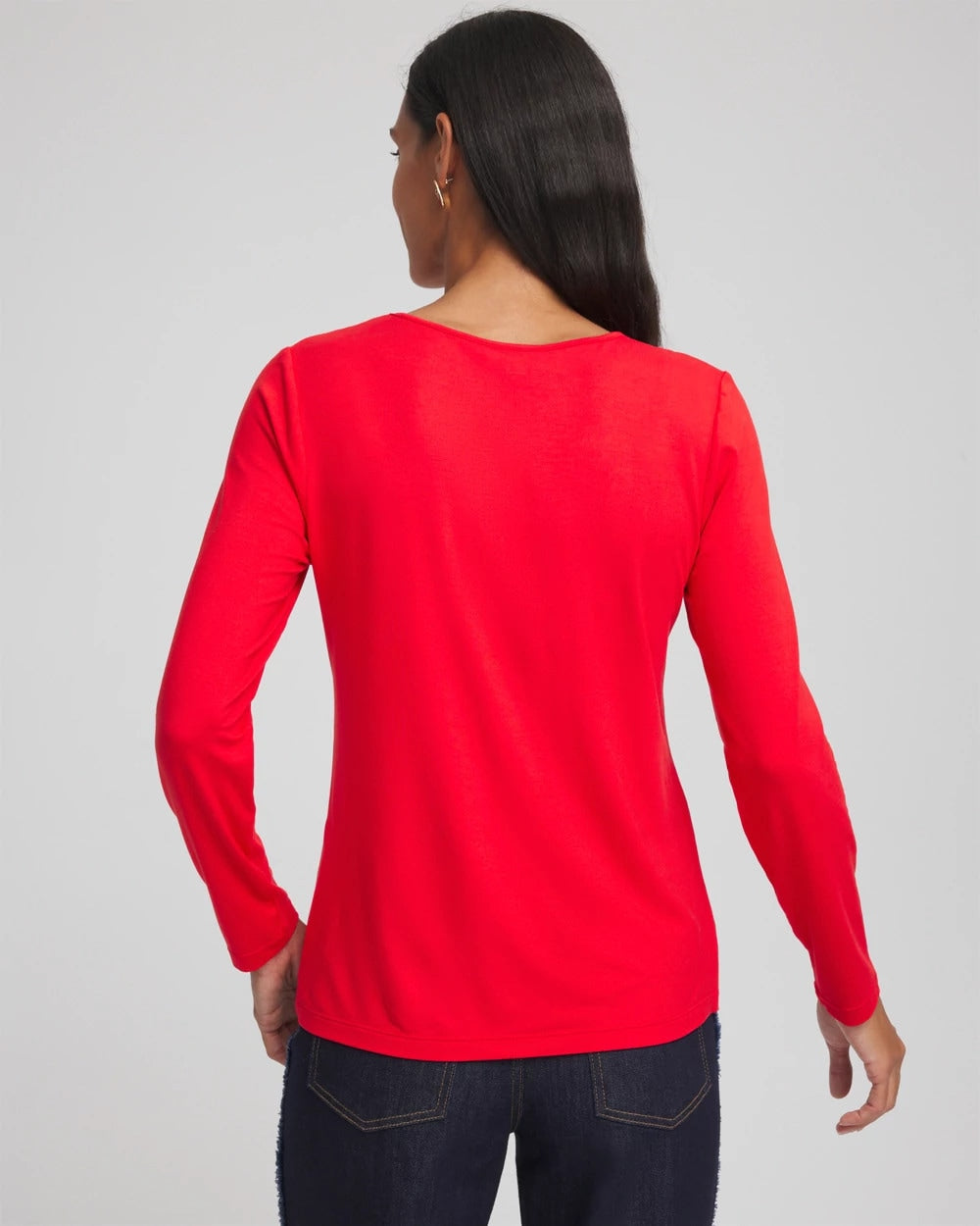 Chico's Customer Favorite - Embellished Heart V-Neck Tee Love Letter Red