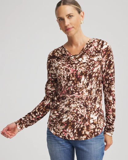 Chico's Best Seller - Touch of Cool™ Cowlneck Tee Cacao