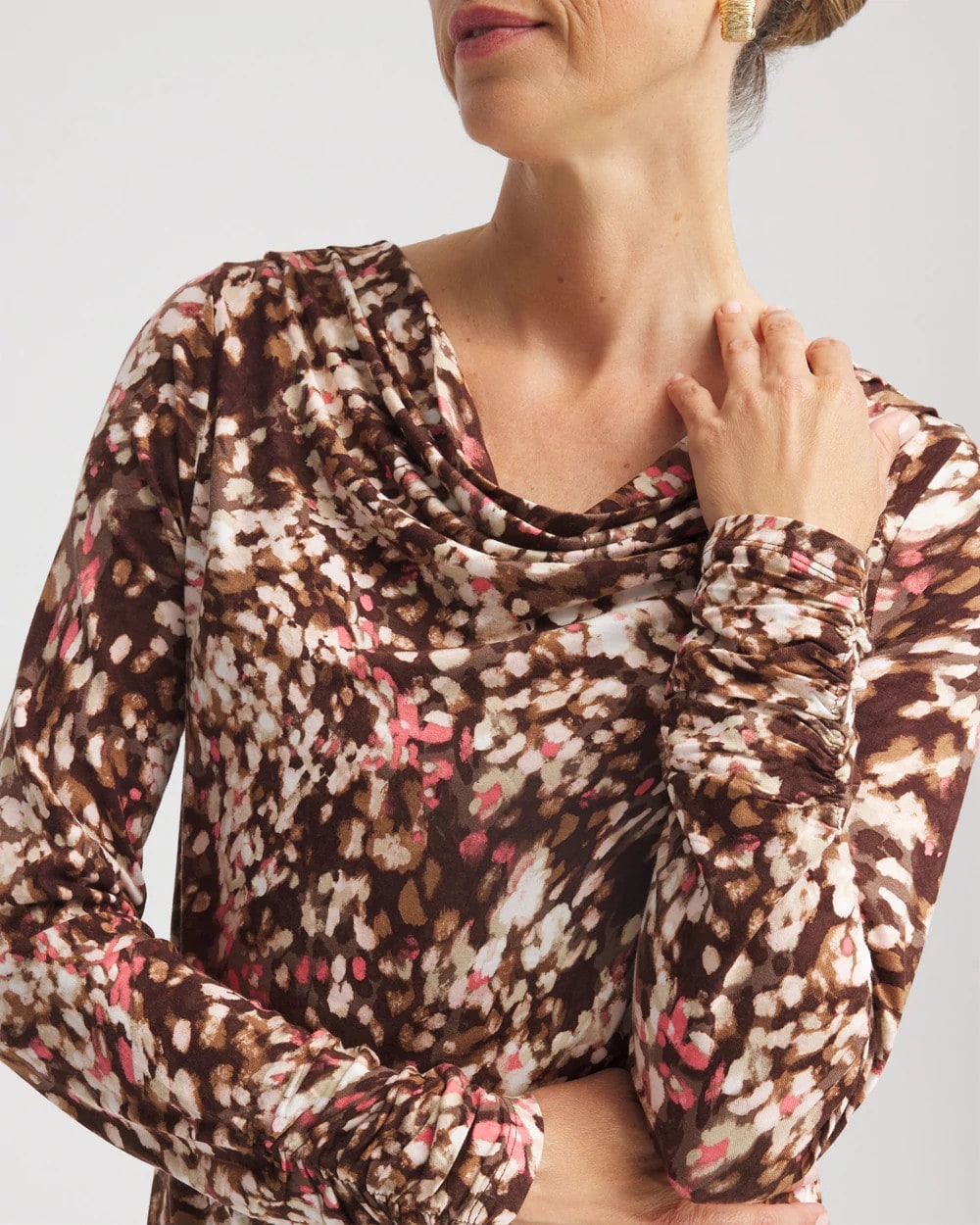 Chico's Best Seller - Touch of Cool™ Cowlneck Tee Cacao