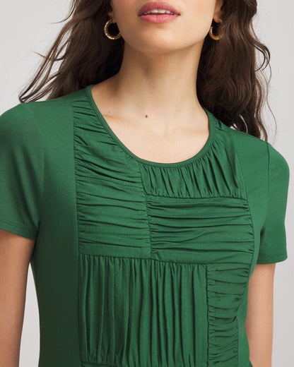 Chico's Value - Jersey Knit Ruched Front Tee Palm Leaf