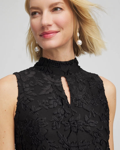 Chico's Best Seller - Burnout Mockneck Tank Black