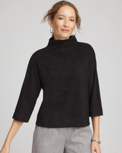 Chico's Smart Buy - Jacquard Cozy Turtleneck Black