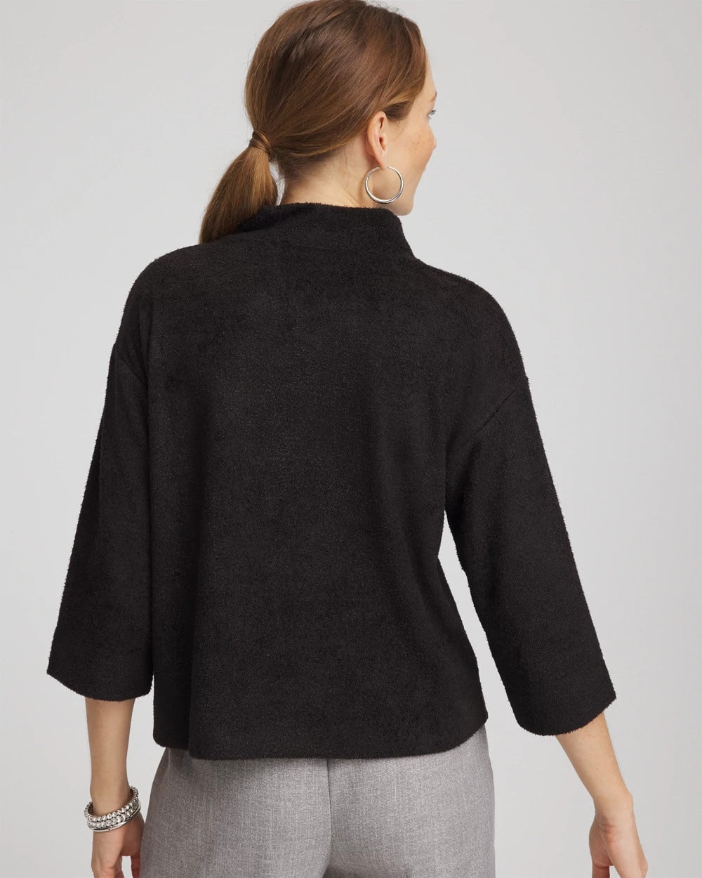 Chico's Smart Buy - Jacquard Cozy Turtleneck Black