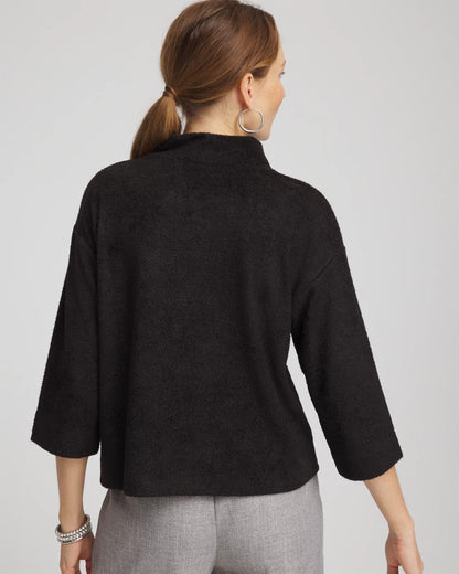 Chico's Smart Buy - Jacquard Cozy Turtleneck Black