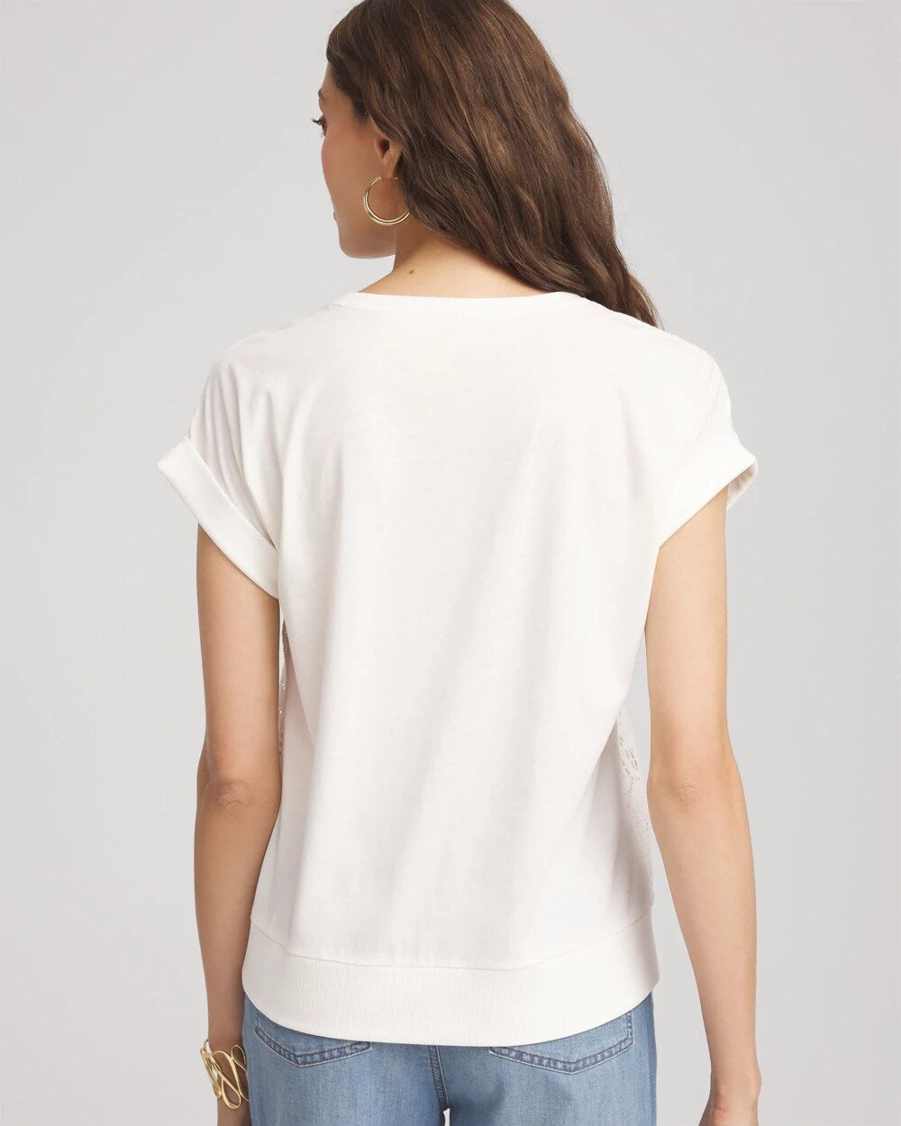 Chico's Best Price - Crocheted Cotton-Blend Shirt Ecru