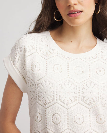 Chico's Best Price - Crocheted Cotton-Blend Shirt Ecru