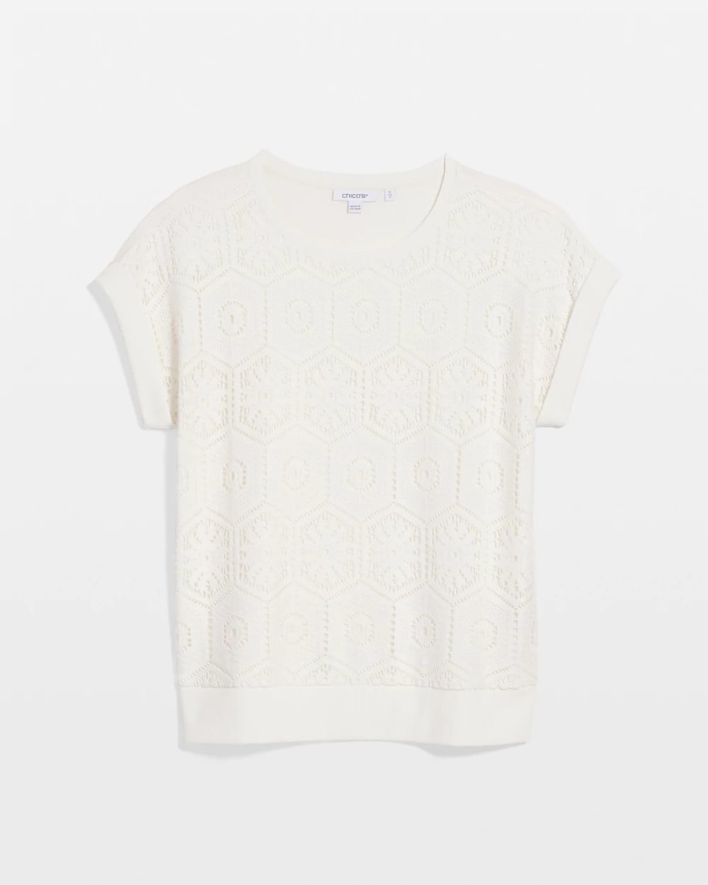 Chico's Best Price - Crocheted Cotton-Blend Shirt Ecru