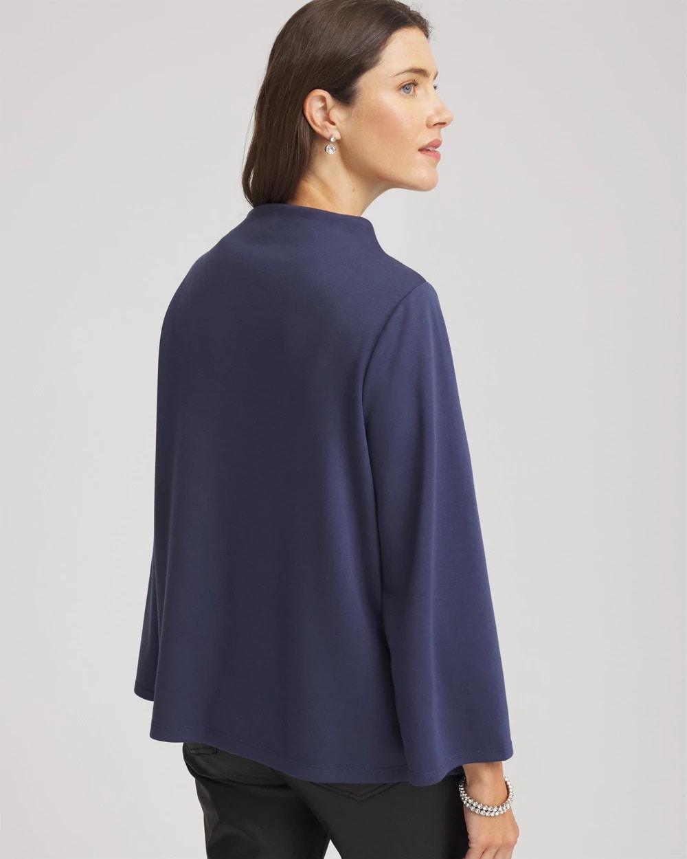 Chico's Trusted - Embellished Structured Top Indigo Sky