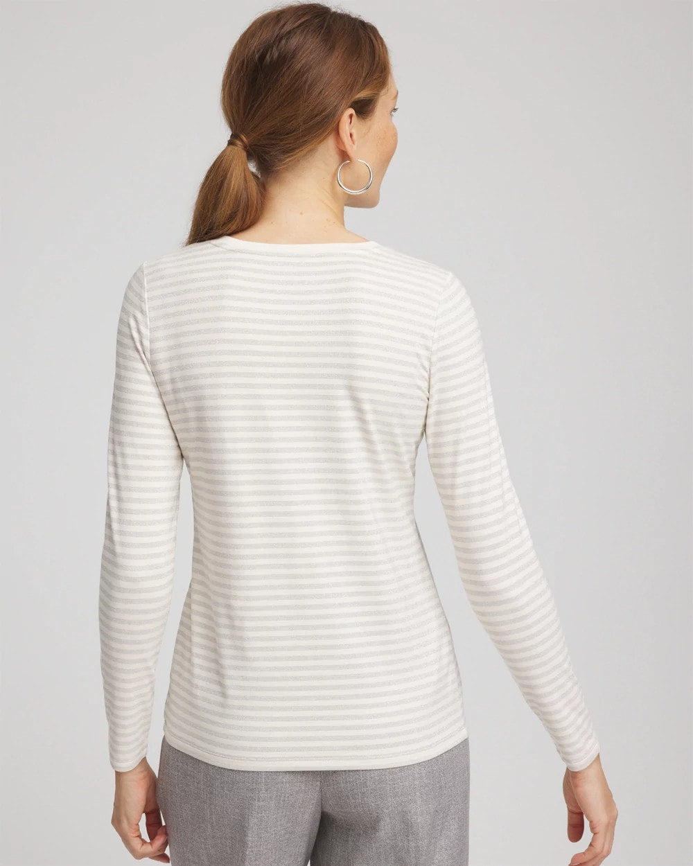 Chico's Hot Sale - Metallic Layering Tee English Cream