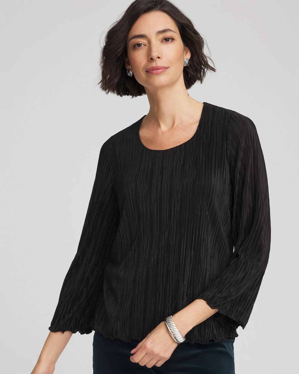 Chico's Classic - Bodre Flare Sleeve Top Black