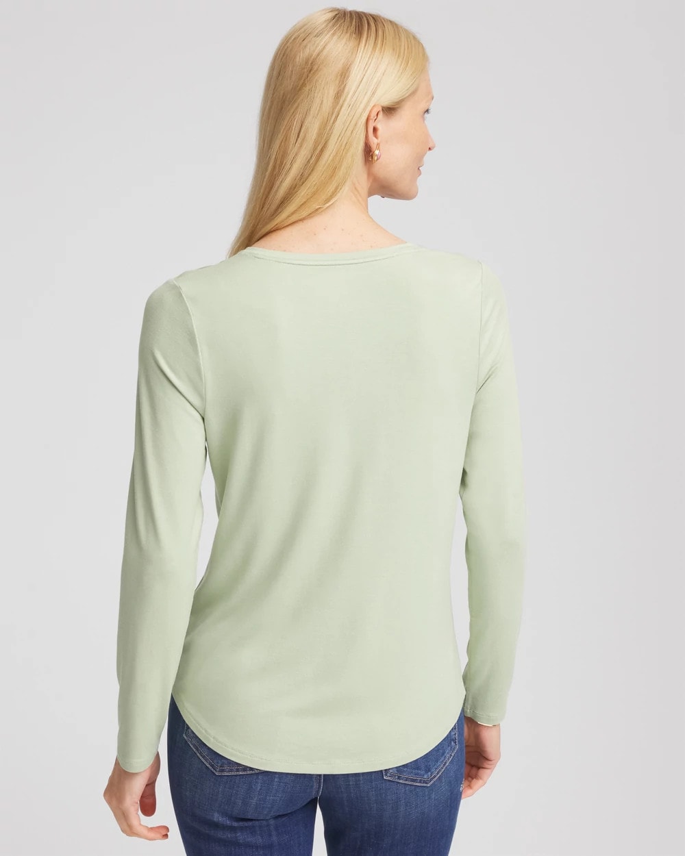 Chico's Smart Buy - Touch of Cool™ V-Neck Layering Tee Sage Meadow