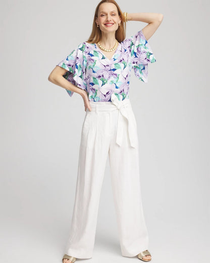 Chico's New - Touch of Cool™ Lily Handkerchief-Sleeve V-Neck Tee Gentle Lavender