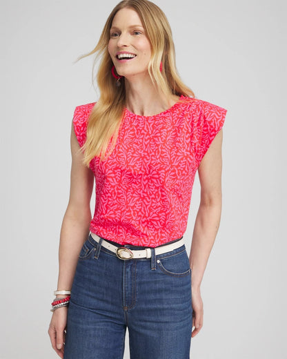 Chico's Value - Island Tuck Sleeve Tee Watermelon Punch