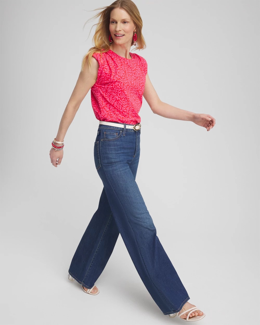 Chico's Value - Island Tuck Sleeve Tee Watermelon Punch