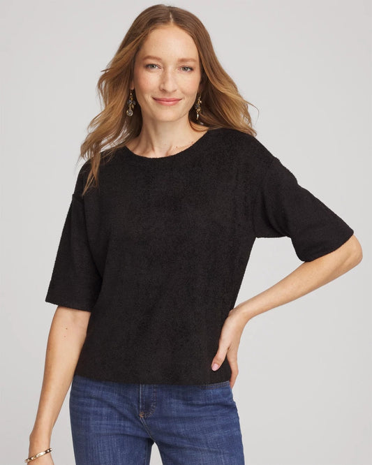 Chico's Deals - Cozy Crewneck Tee Black