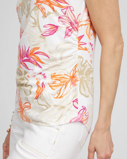 Chico's Popular - Touch of Cool™ Tropical Floral Dolman Tee Alabaster
