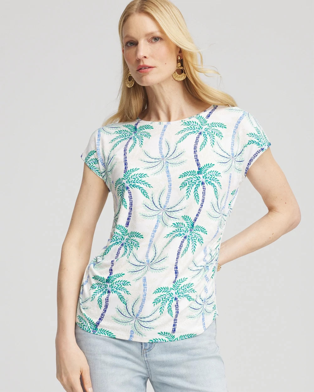 Chico's Value - Cap Sleeve Dolman Tee Alabaster