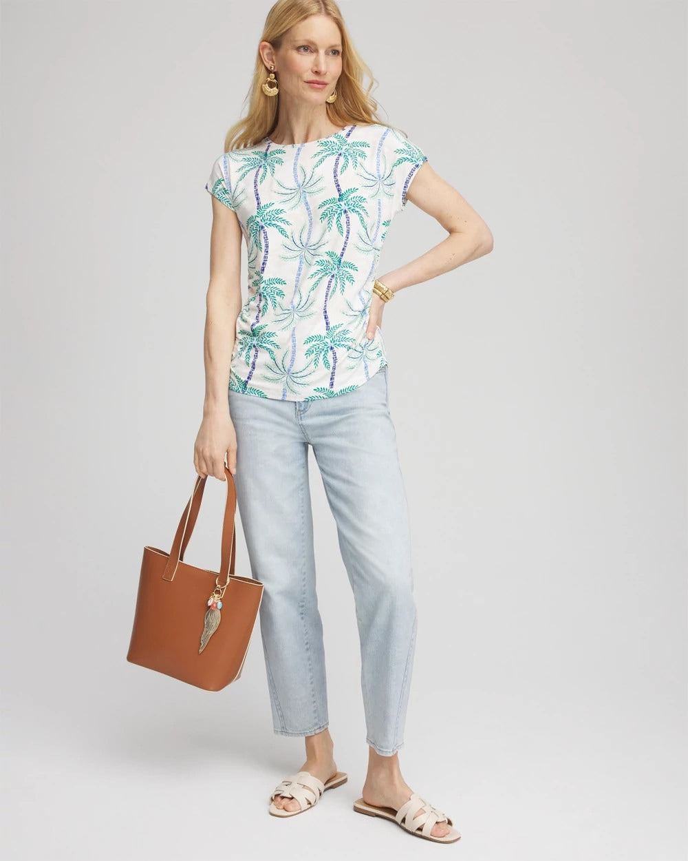 Chico's Value - Cap Sleeve Dolman Tee Alabaster