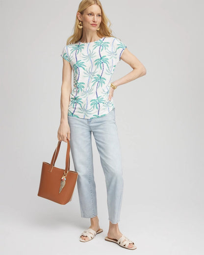 Chico's Value - Cap Sleeve Dolman Tee Alabaster