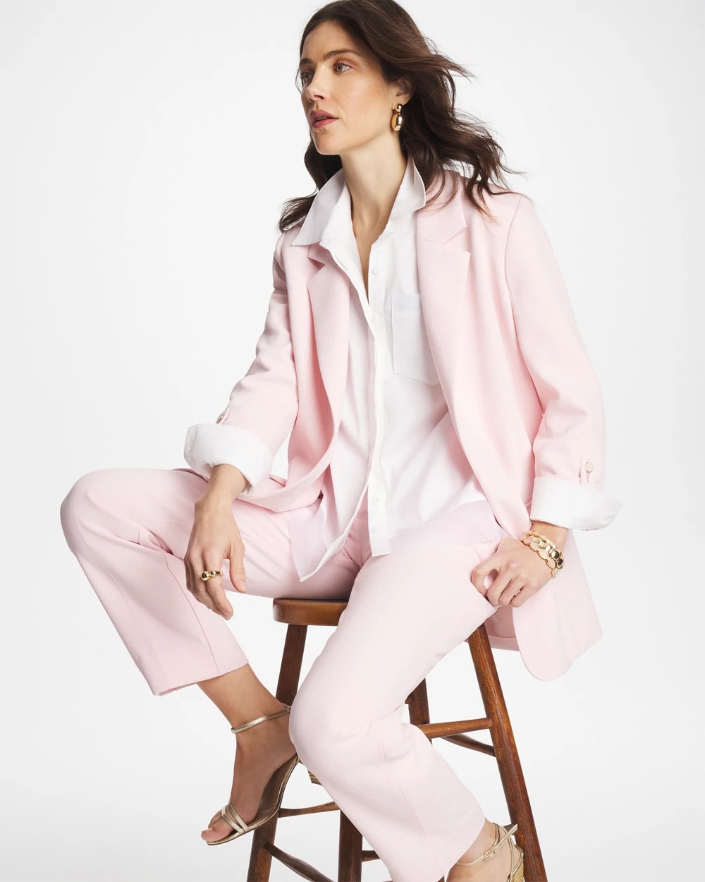 Chico's Deals - Poplin Organza Collared Shirt Alabaster