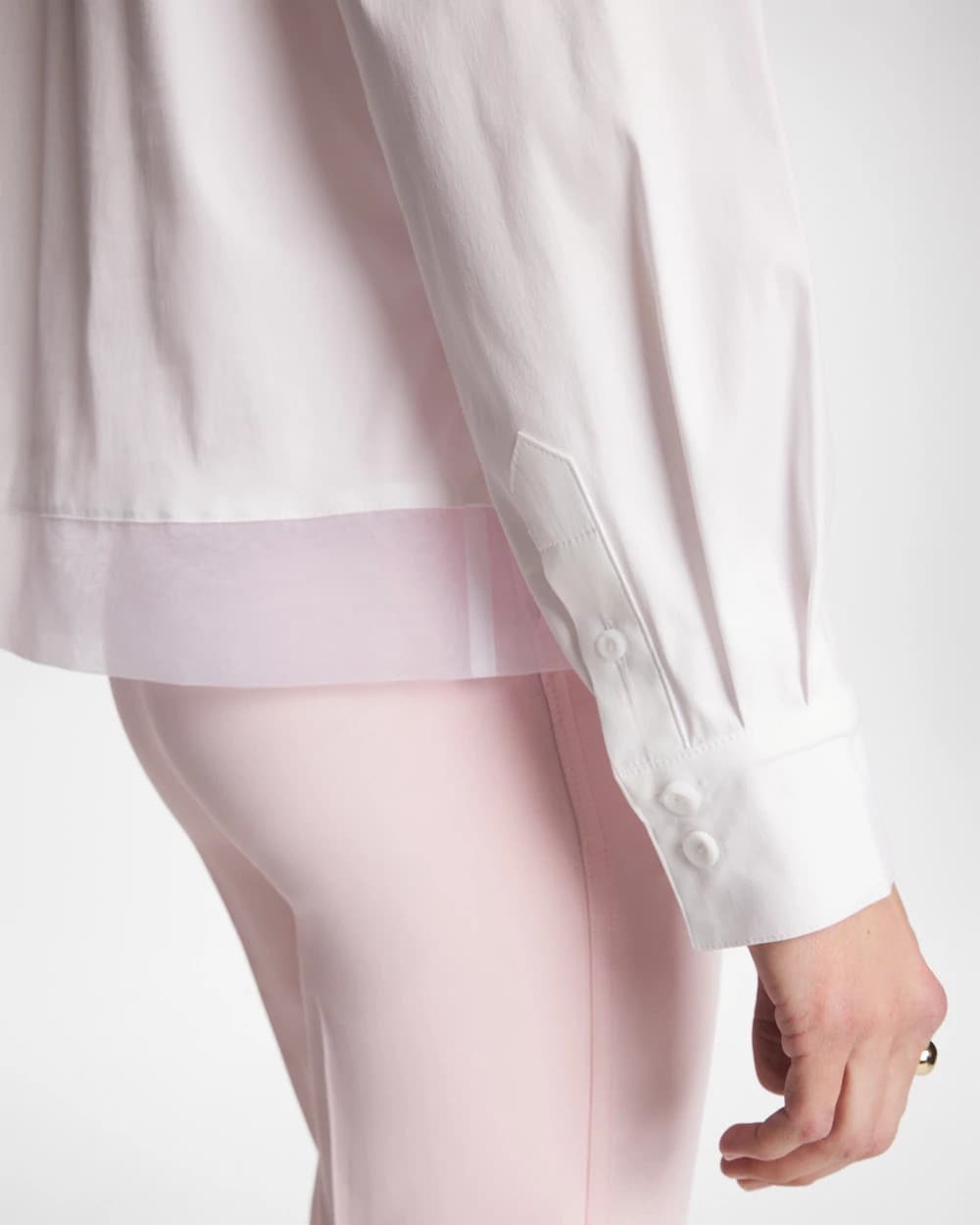 Chico's Deals - Poplin Organza Collared Shirt Alabaster