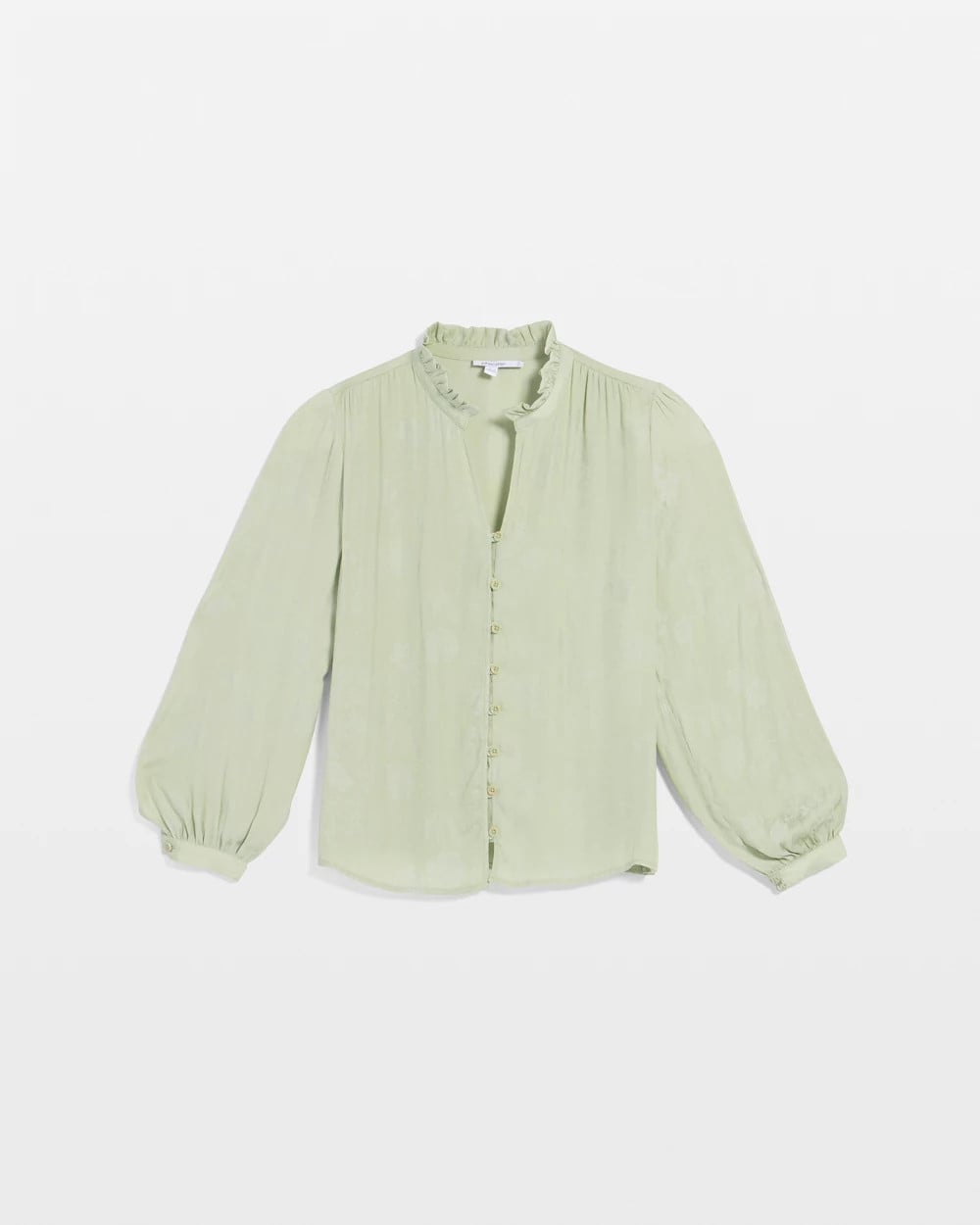 Chico's Recommended - Jacquard Georgette Peasant Blouse Sage Meadow