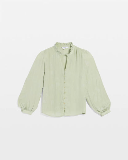 Chico's Recommended - Jacquard Georgette Peasant Blouse Sage Meadow
