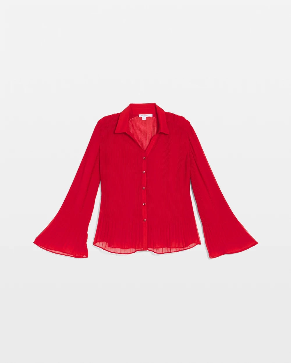Chico's Recommended - Pleated Georgette Blouse Carmine Red