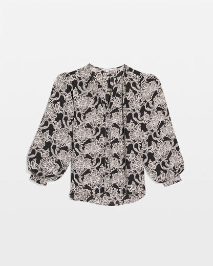 Chico's Classic - Caviar Bead Georgette Blouse Black