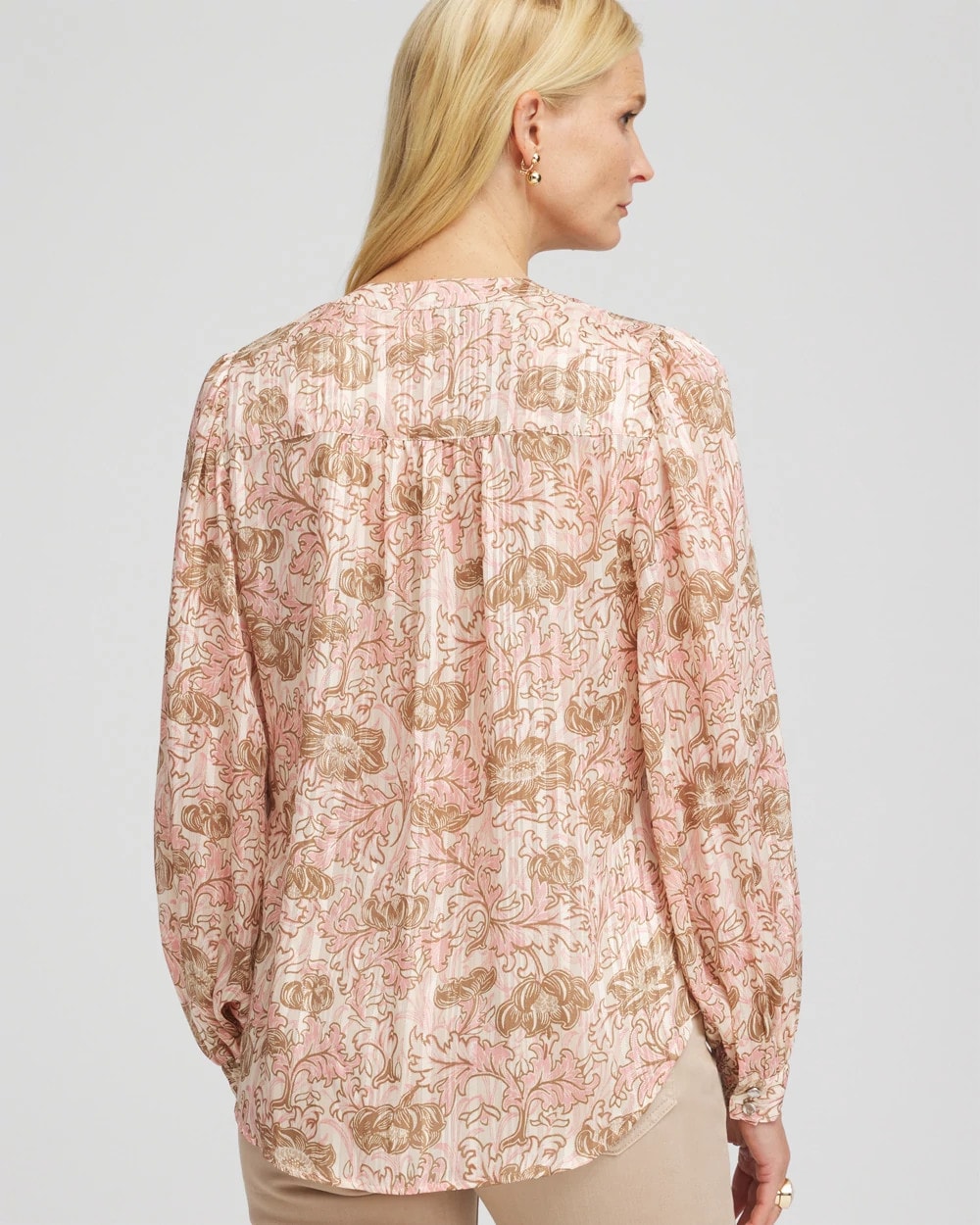 Chico's Best Seller - Revival Bloom Chiffon Blouse Blushed