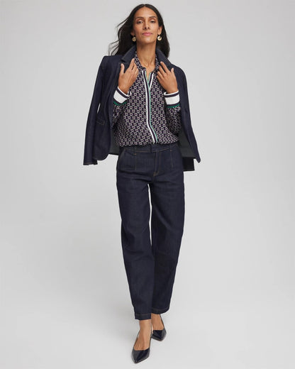 Chico's Featured - Faux Silk Twill Shirt Passport Blue