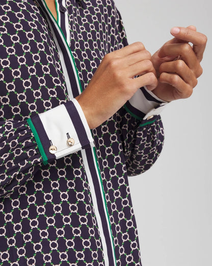 Chico's Featured - Faux Silk Twill Shirt Passport Blue